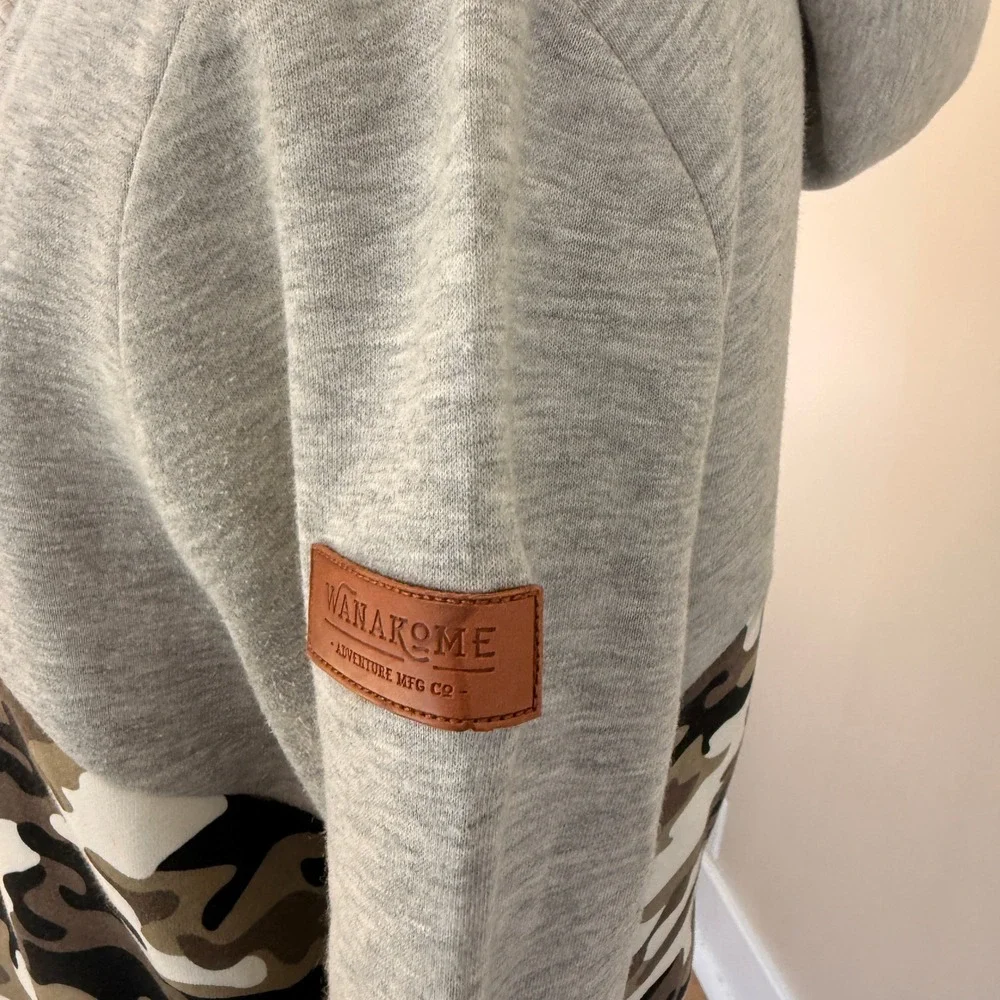 Wanakome Women's Camo/Gray Thick Hoodie Size S - Picture 3 of 8